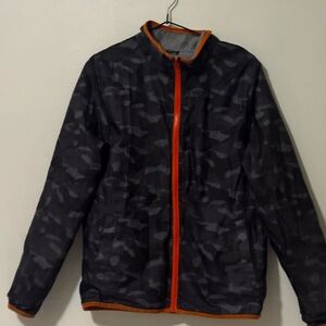 Kid boys reversible Camouflage Jacket with Orange Trim